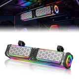 KEMIMOTO Midnight S70 Gen2 UTV Soundbar For Can am Polaris 680W Max Power, IP66 Waterproof & Quad Passive Radiators