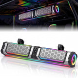 KEMIMOTO Midnight S80 Gen2 UTV Soundbar For Can am Polaris 680W Max Power, IP66 Waterproof & Quad Passive Radiators