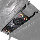 Ventilador de techo con RGB para UTV con ancho de techo de 57-42 pulgadas para Polaris Ranger, RZR, Can-Am Defender, CFMOTO Uforce