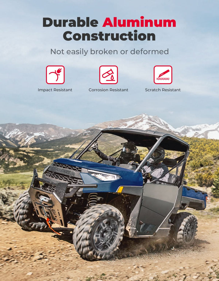 UTV Aluminum Half Door for Ranger XP 1000 2018-2025 - Kemimoto