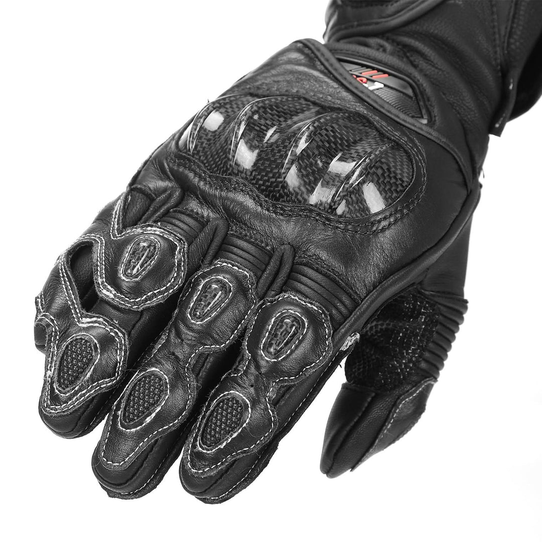Carbon Fiber Motorcycle Gloves – Kevlar Stitch, ESA Padding & Touchscreen - Kemimoto