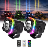 Luces LED tipo látigo universales RGB sin varilla con señal de giro para UTV/ATV