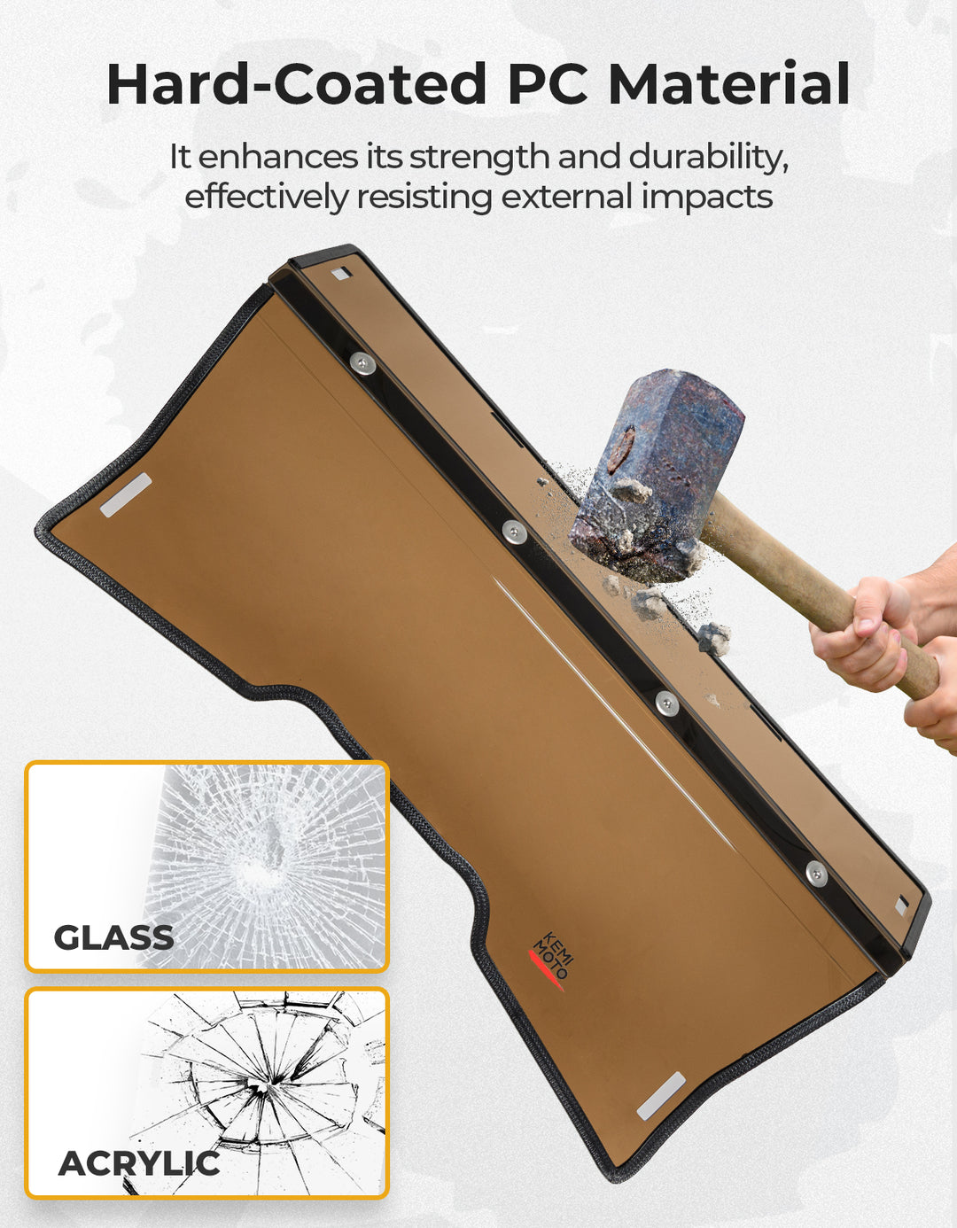 Tinted Rear Windshield Scratch Resistant for CFMOTO ZForce 950 - Kemimoto