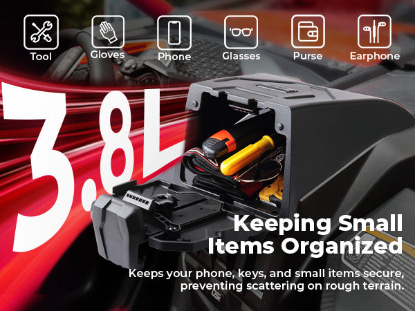 Kemimoto Tablet Holder With Storage Box for Can Am Maverick X3/Max