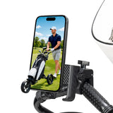 Phone Holder with Adjustable Clamp For Golf Push Cart