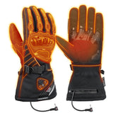 Heated Winter Motorcycle Riding Gloves Gear with Magnetic Quick-Release Power Cable