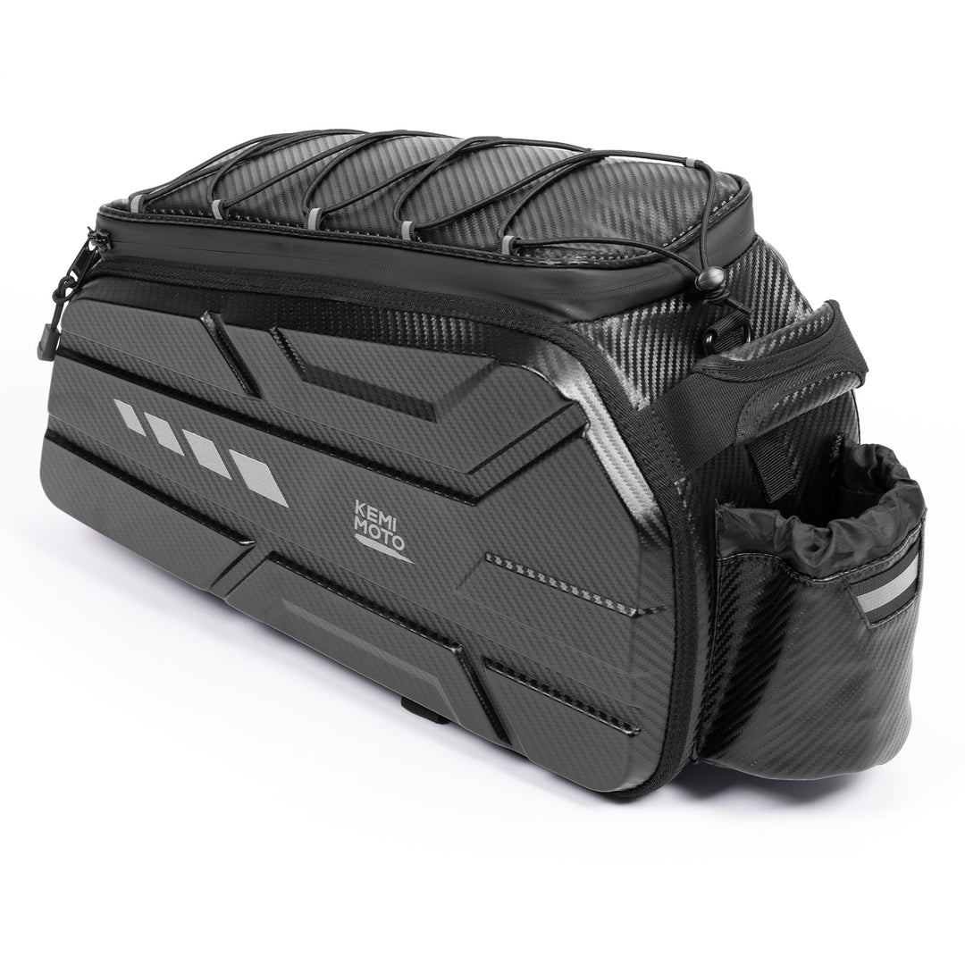 15L Capacity Hard Shell Bicycle Rear Rack Bag - Kemimoto