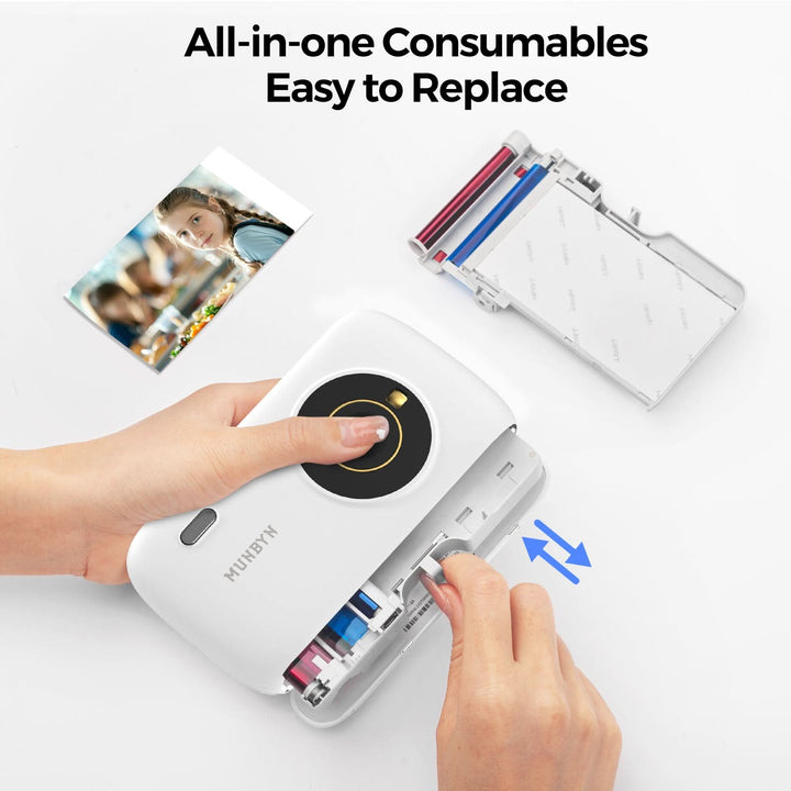 MUNBYN 2"x3" Premium Instant Photo Paper Automatic Lamination - Kemimoto