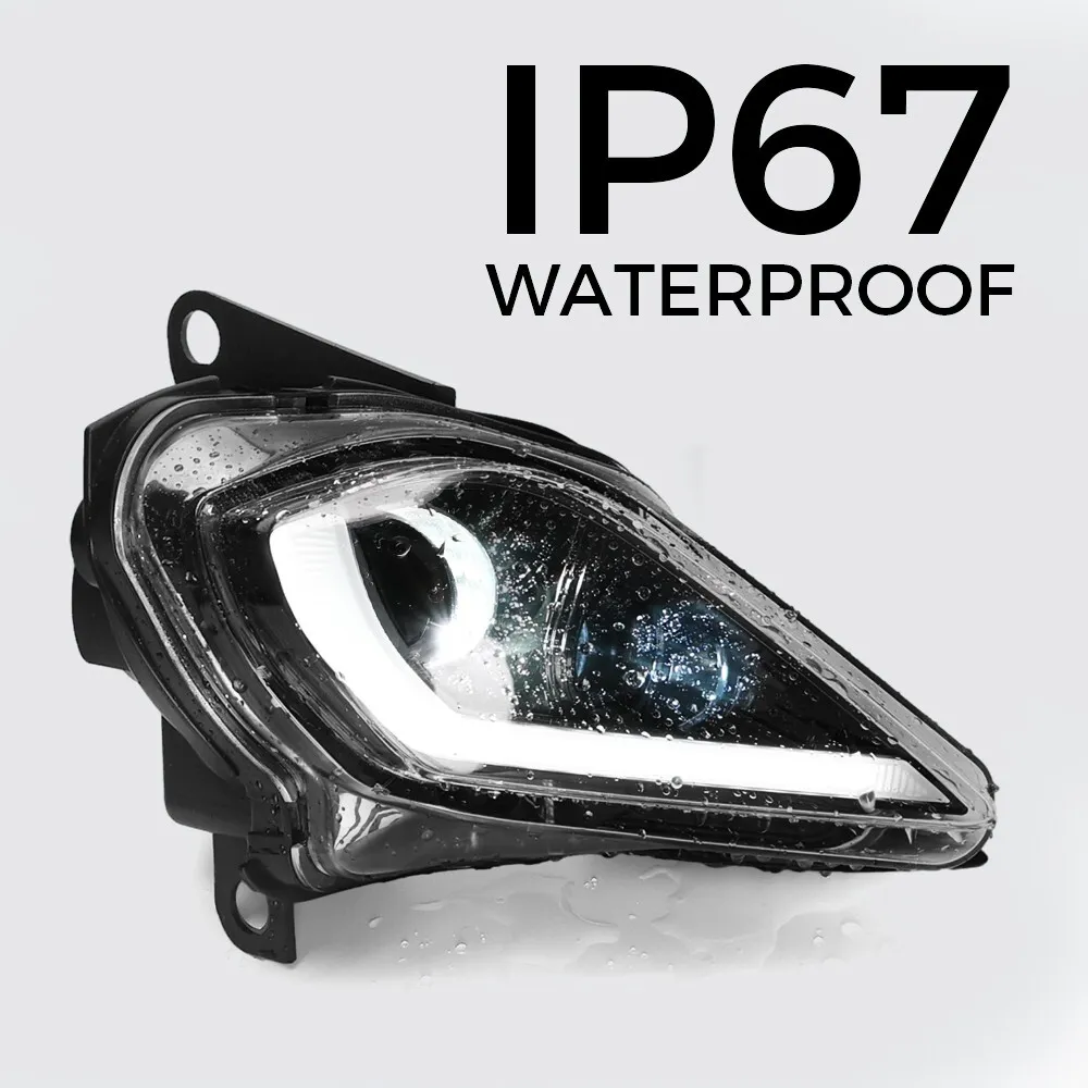 LED Headlights Set for 2006-2024 YAMAHA YFZ 450 RAPTOR 350 700 700R - Kemimoto