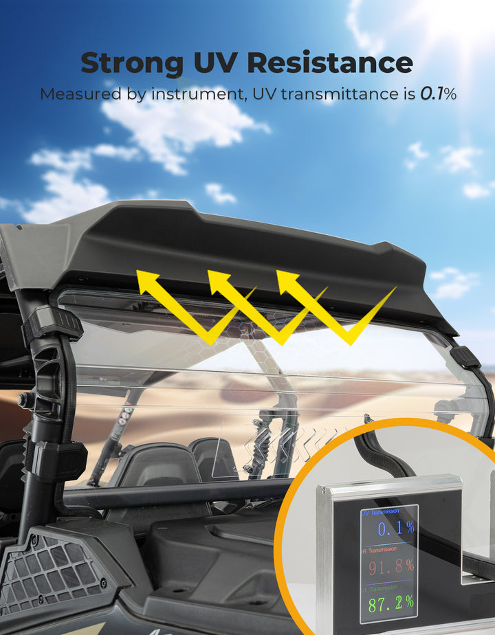 Rear Windshield w/Sliding Window for 2023+ CFMOTO ZForce 950 Sport | 800Trail - Kemimoto