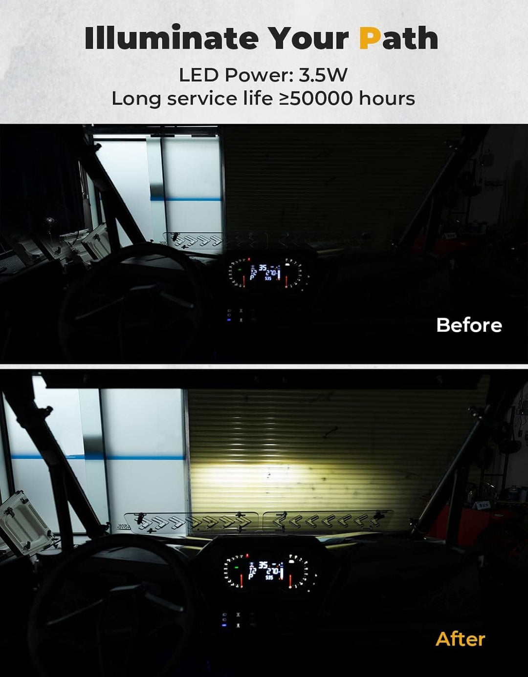 Front Light Chasing Color Light for Polaris RZR XP 1000 / 4 2024-2025 - Kemimoto