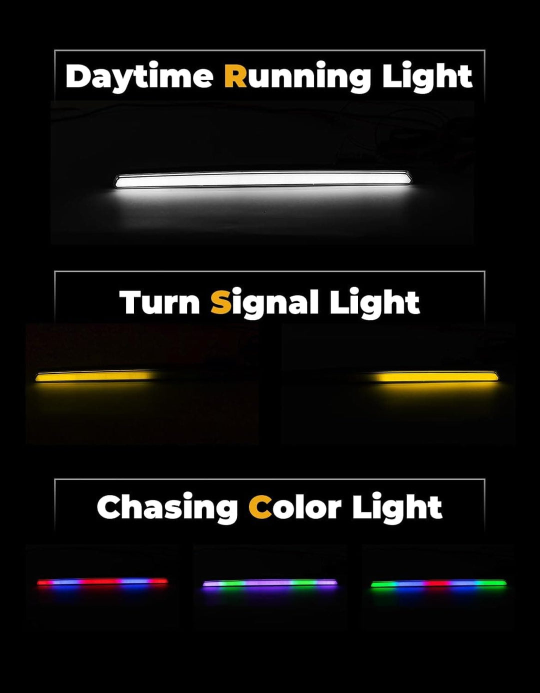 Front Light Chasing Color Light for Polaris RZR XP 1000 / 4 2024-2025 - Kemimoto