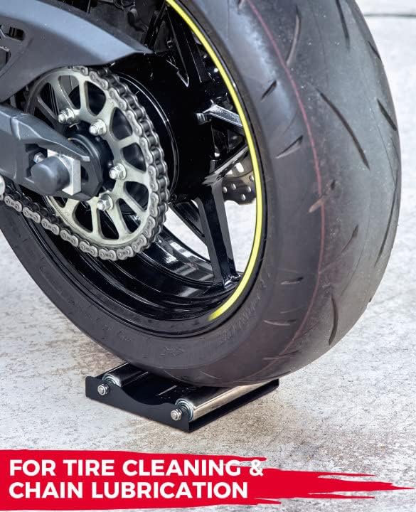 Motorcycle Wheel Cleaning Stand Portable Wheel Roller Stand Support Parking - Kemimoto