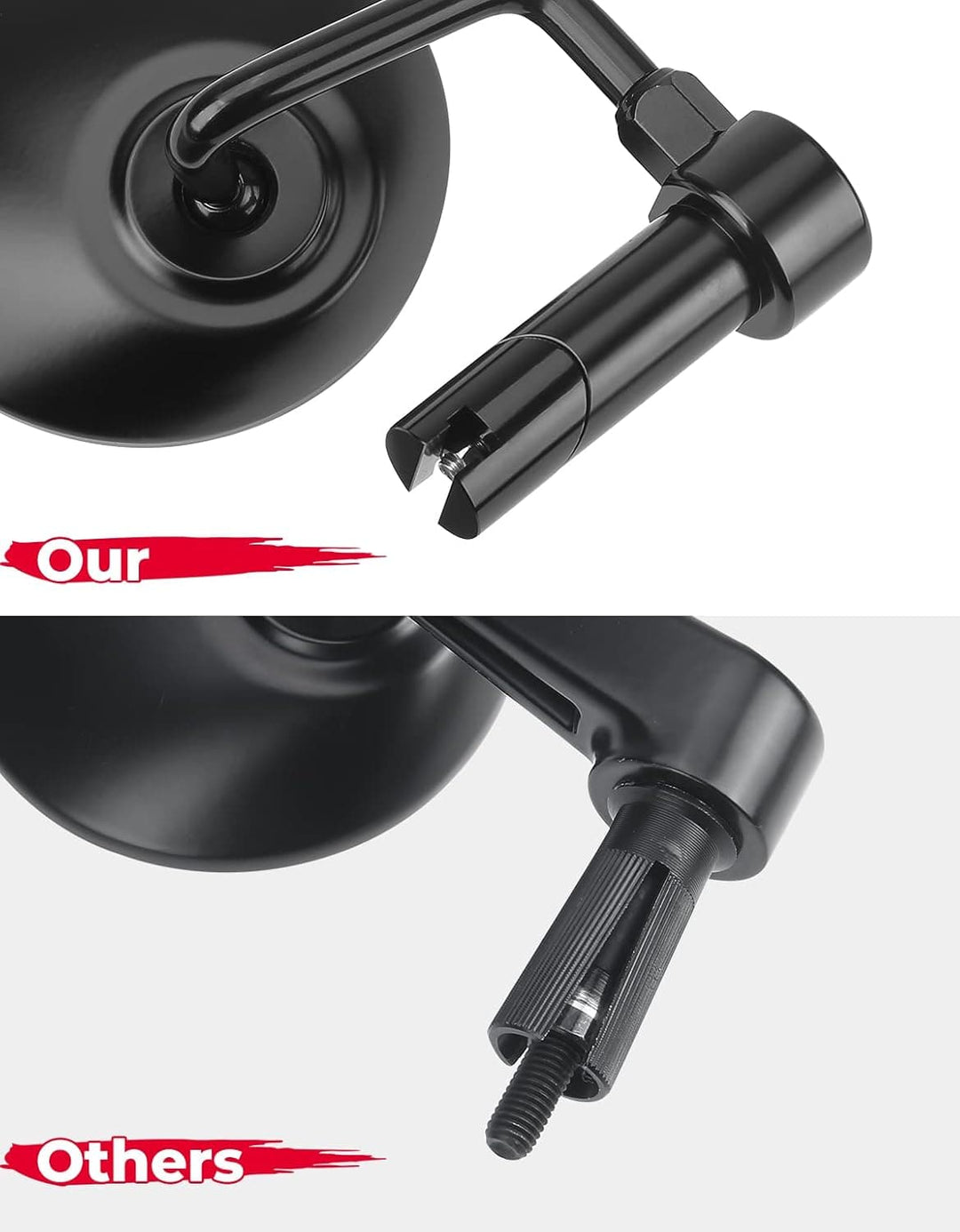 1-1.2 Inch CNC Handlebar Mirrors for Sportster XL883 XL1200 - Kemimoto