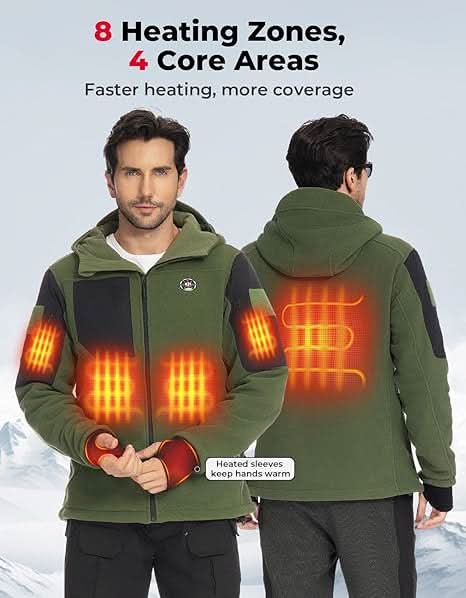 Heated Jacket with 12V 20000mAh Battery Pack - Kemimoto