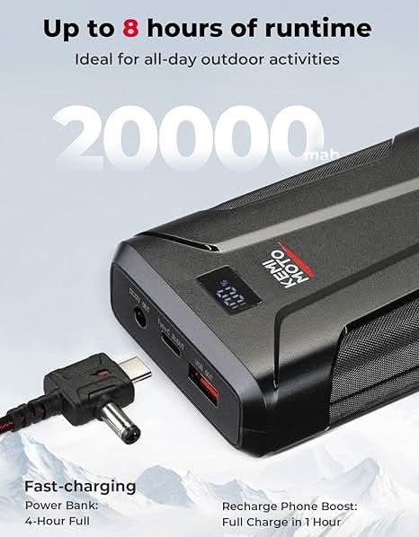 Heated Jacket with 12V 20000mAh Battery Pack - Kemimoto