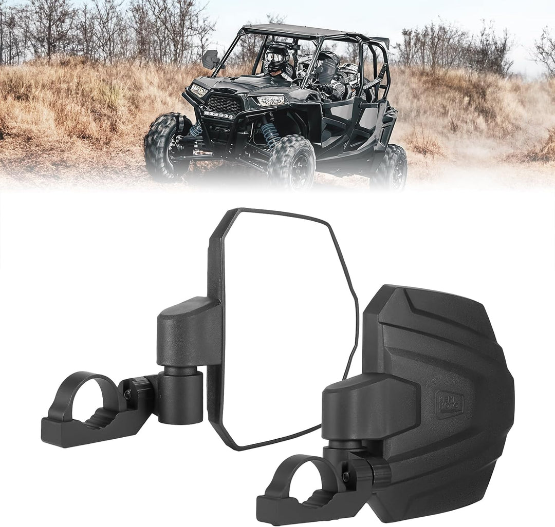 UTV Universal Large View Side Mirrors for 1.65"-2" Roll Bar - Kemimoto