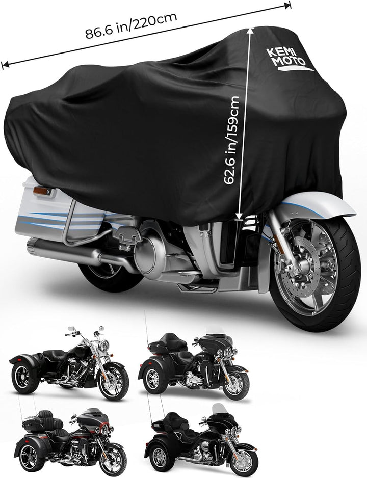 Motorcycle Cover Half Cover for Touring Models Road King Street Glide Road Glide - Kemimoto