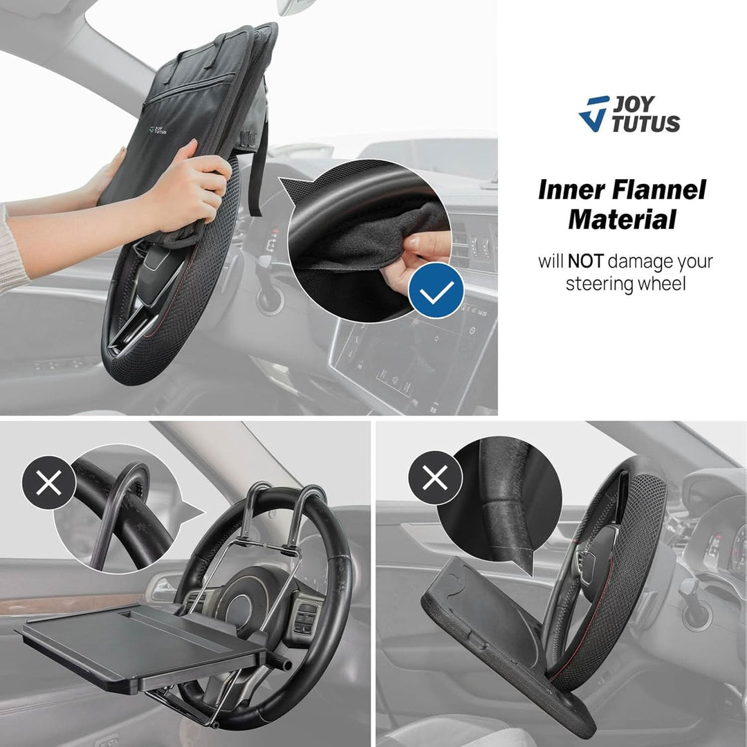 JOYTUTUS 3 in 1 Steering Wheel Eating Tray, Car Back Seat Laptop Desk - Kemimoto
