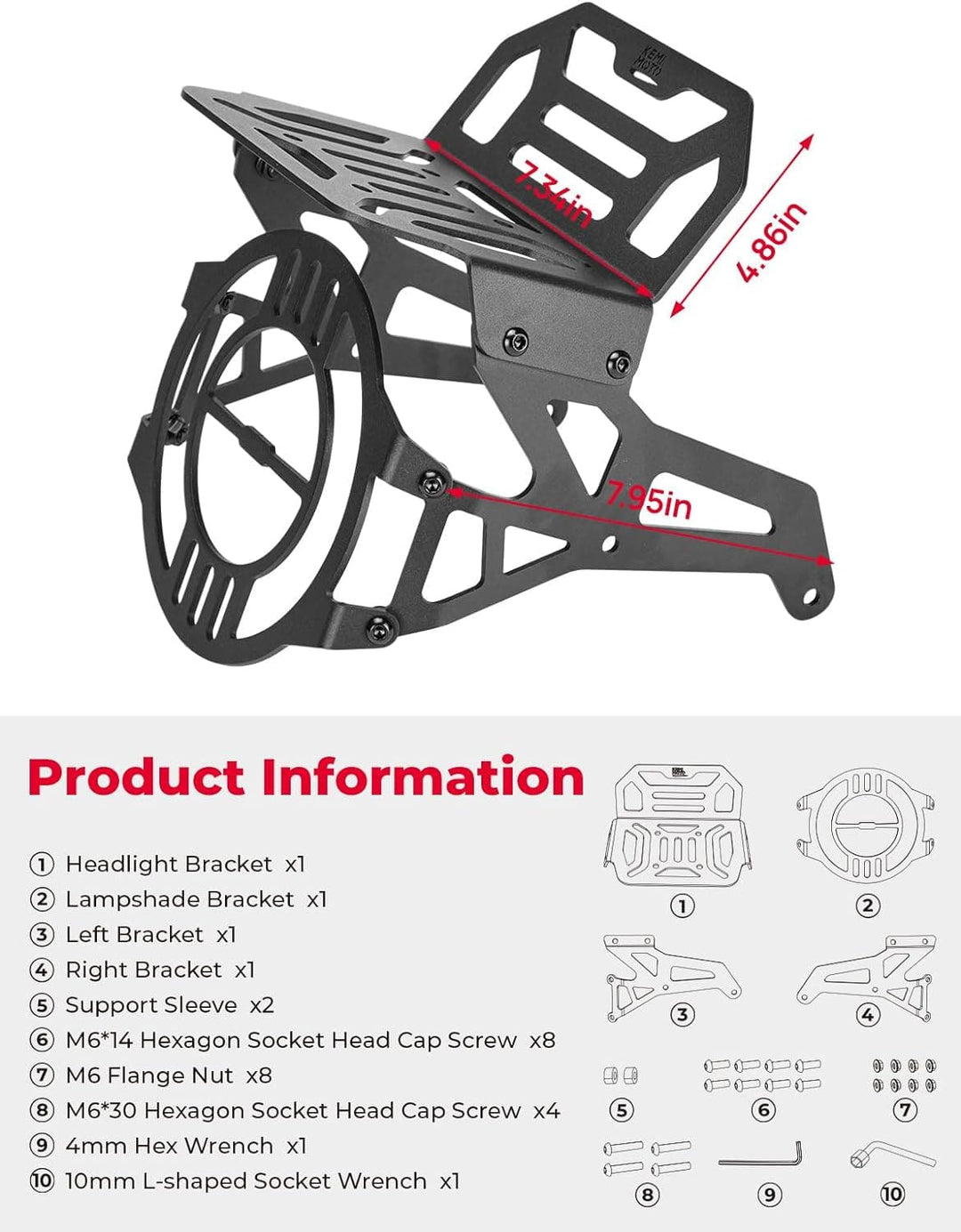 Headlight Guard Front Rack for CT125 Trail 125 2020-2024 - Kemimoto