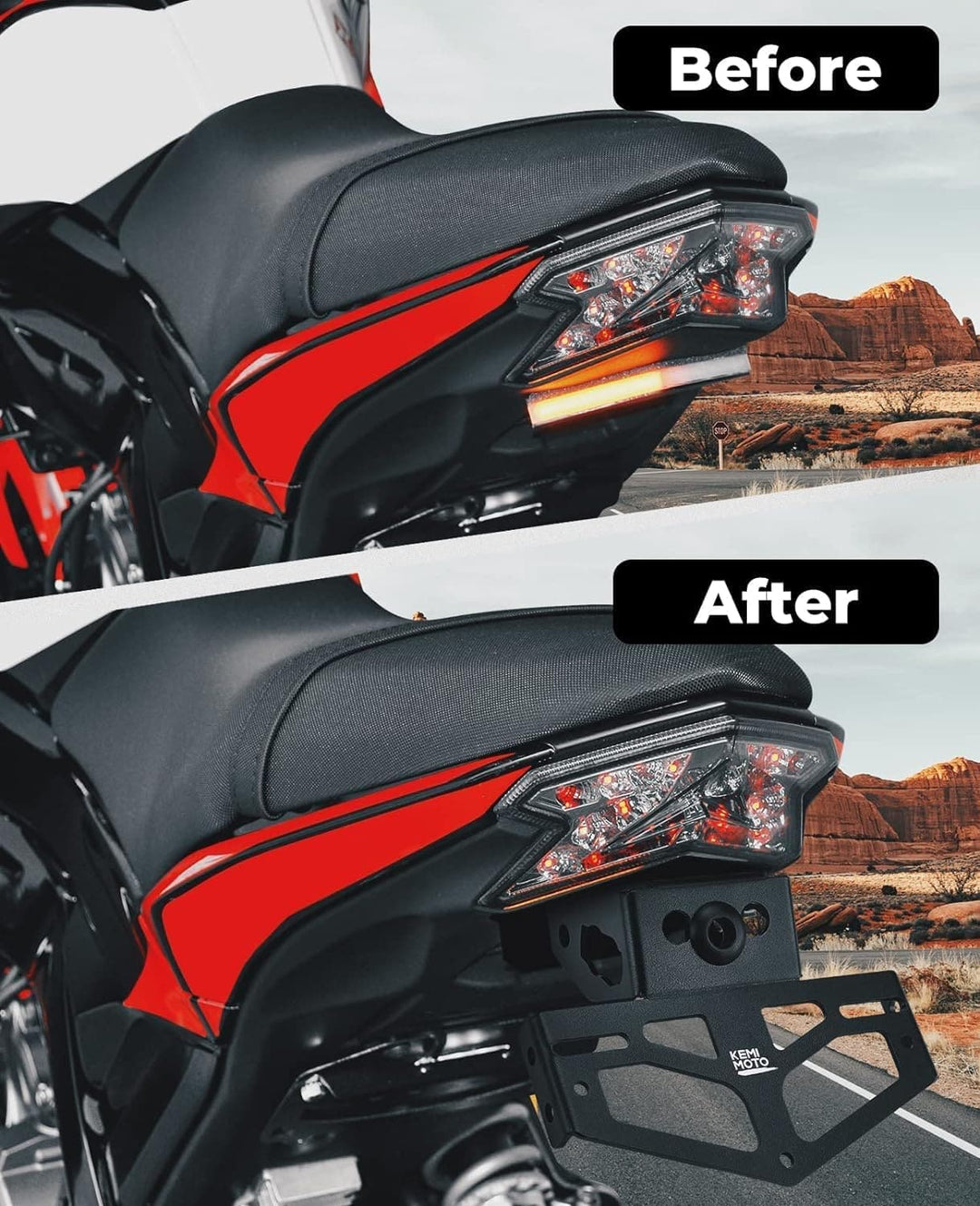 License Plate Holder for  Z125 PRO, Z125 2017-2023 - Kemimoto