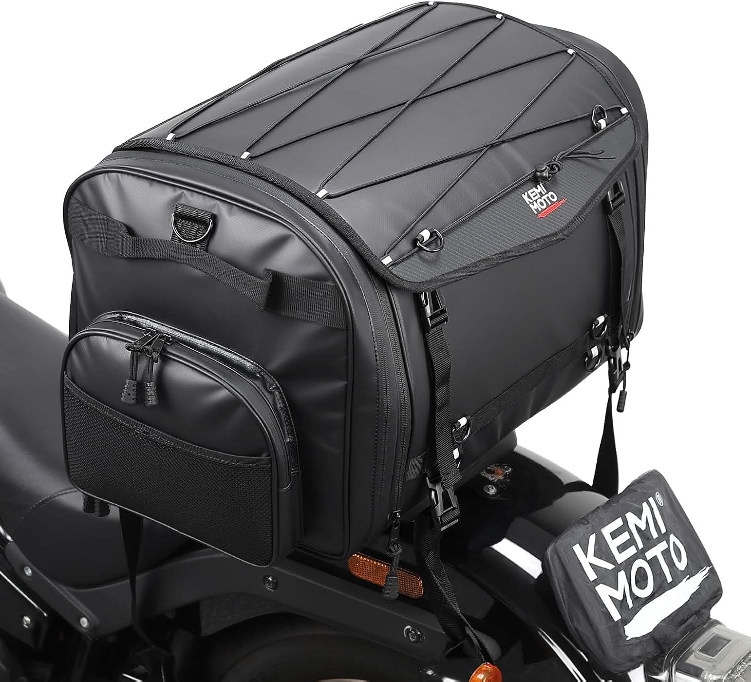 60–80L Expandable Tail Bag For Motorcycle Travel – Kemimoto