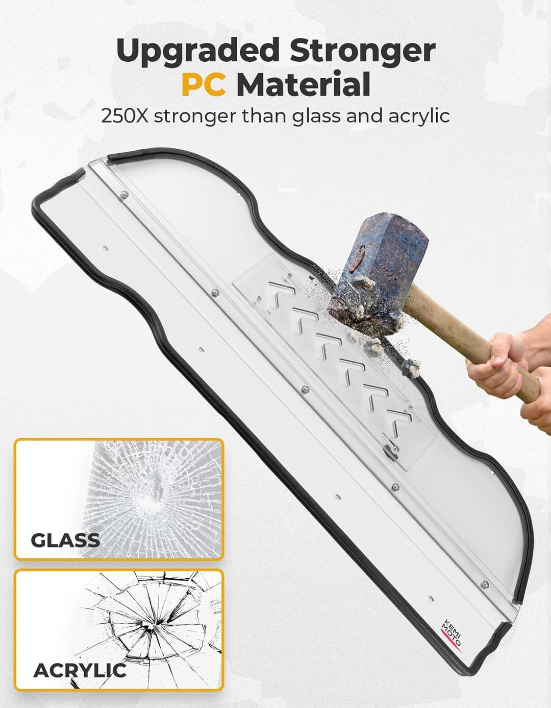 Vented Clear Rear Windshield for Polaris RZR XP 1000 2024-2025 - Kemimoto