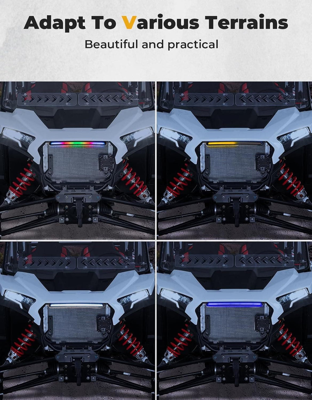 Front Light Chasing Color Light for Polaris RZR XP 1000 / 4 2024-2025 - Kemimoto