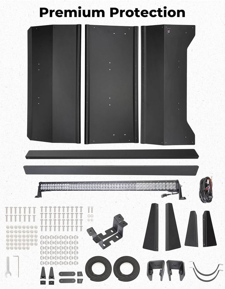 Aluminum Roof with LED Light Bar for Can-Am Maverick X3 MAX - Kemimoto