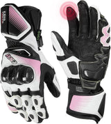 Guantes de fibra de carbono para mujer para motocicleta