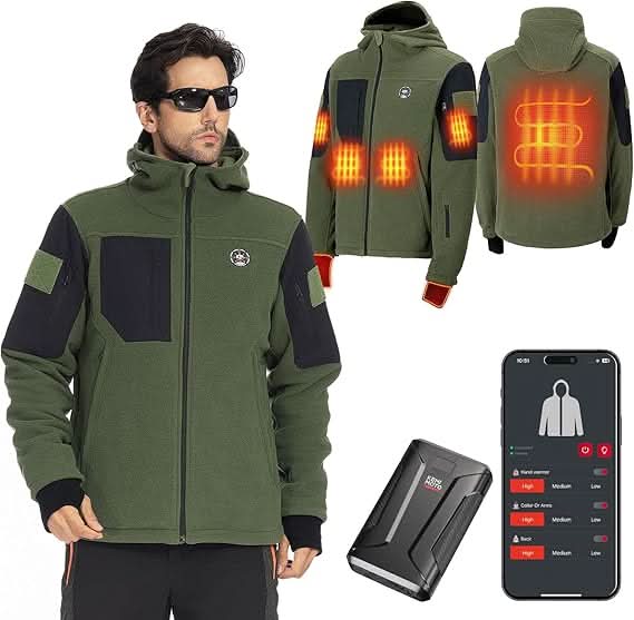 Heated Jacket with 12V 20000mAh Battery Pack - Kemimoto