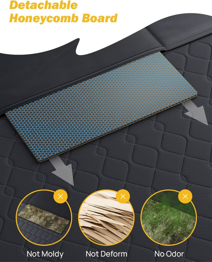 JOYTUTUS Back Seat Extender for Dogs with Hard Bottom - Kemimoto