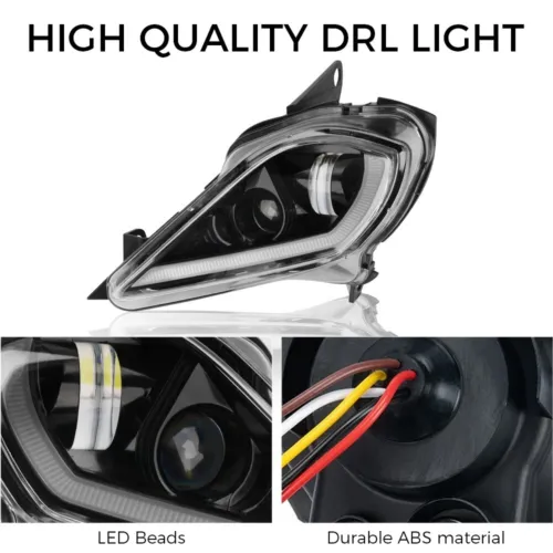 LED Headlights Set for 2006-2024 YAMAHA YFZ 450 RAPTOR 350 700 700R - Kemimoto