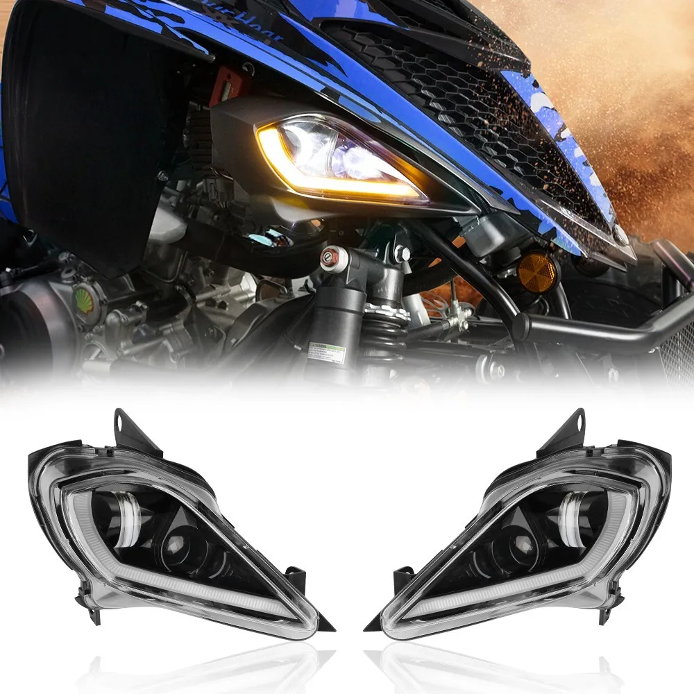LED Headlights Set for 2006-2024 YAMAHA YFZ 450 RAPTOR 350 700 700R - Kemimoto