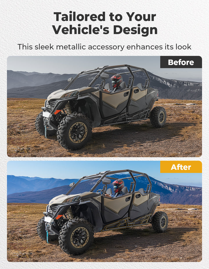 Nerf Bars Rock Sliders with Step Function for CFMOTO ZForce 950 Sport-4 - Kemimoto