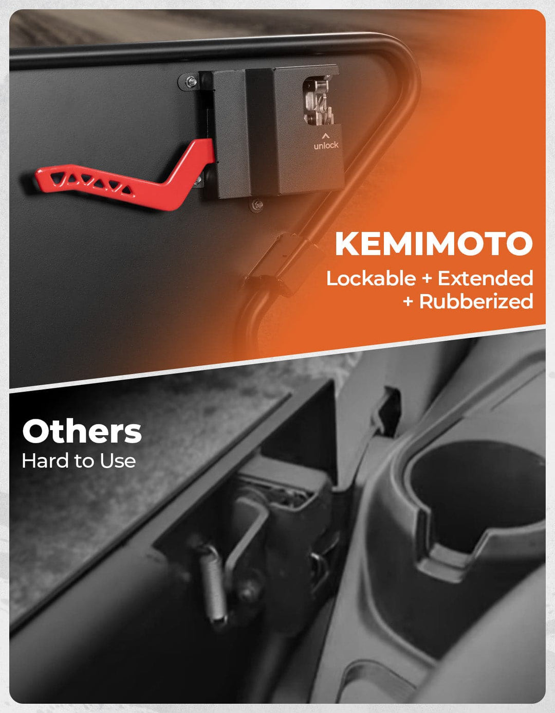 UTV Aluminum Half Doors for Can-Am Defender MAX - Kemimoto