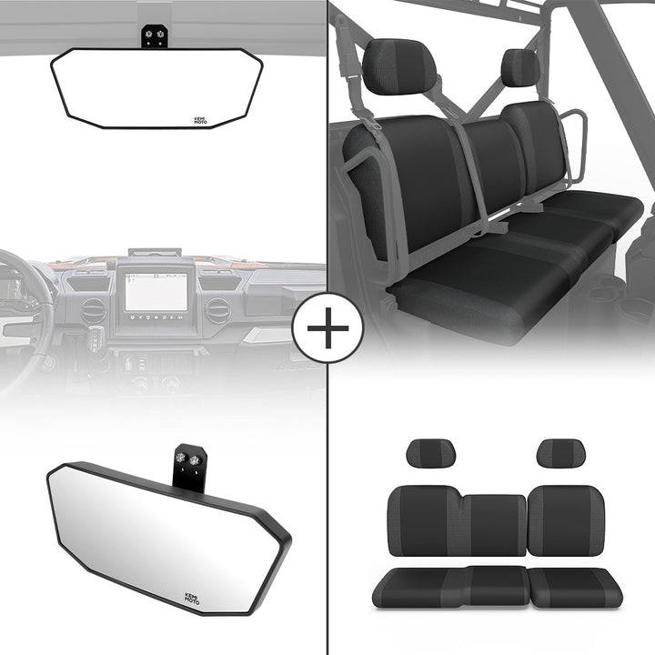 Upgraded Rear View Mirror & Camouflage Seat Cover for Ranger XP 1000