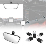 Rear View Mirror & 2" Tie Down Anchors for Polaris Ranger