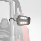 Universal 1.75"/2" Rear View Side Mirrors with LED Rock Light (1 pair)