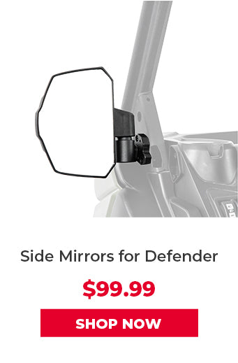 Expanded, Wideview Convex Side Mirrors for CanAm Defender one pair