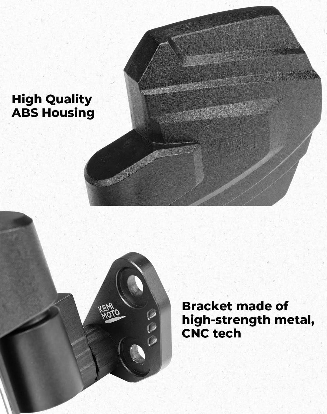 UTV Large Side Mirrors For Polaris Ranger|Crew XP 1000 2018-2025 - Kemimoto
