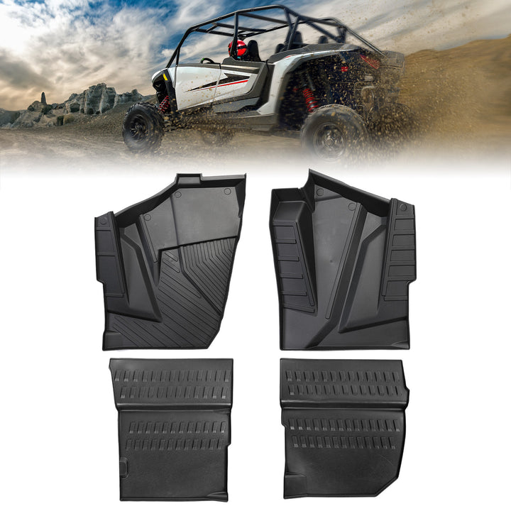 TPE Non-Slip Floor Mats 4PCS for 2024/2025 Polaris RZR XP 4 1000 - Kemimoto