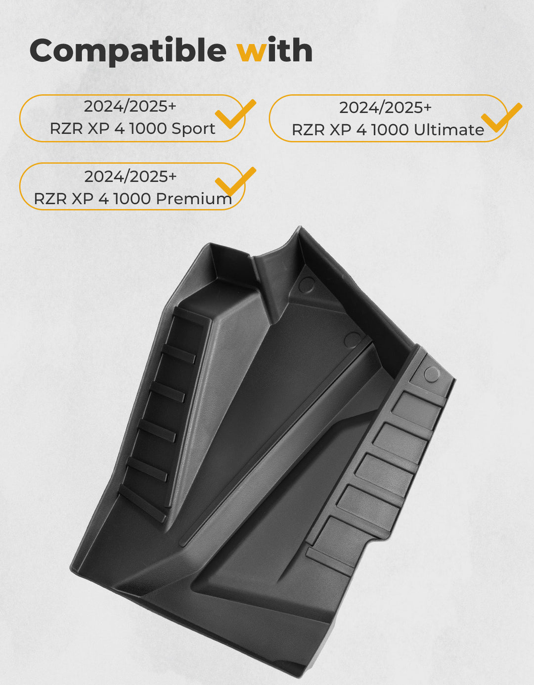 TPE Non-Slip Floor Mats 4PCS for 2024/2025 Polaris RZR XP 4 1000 - Kemimoto