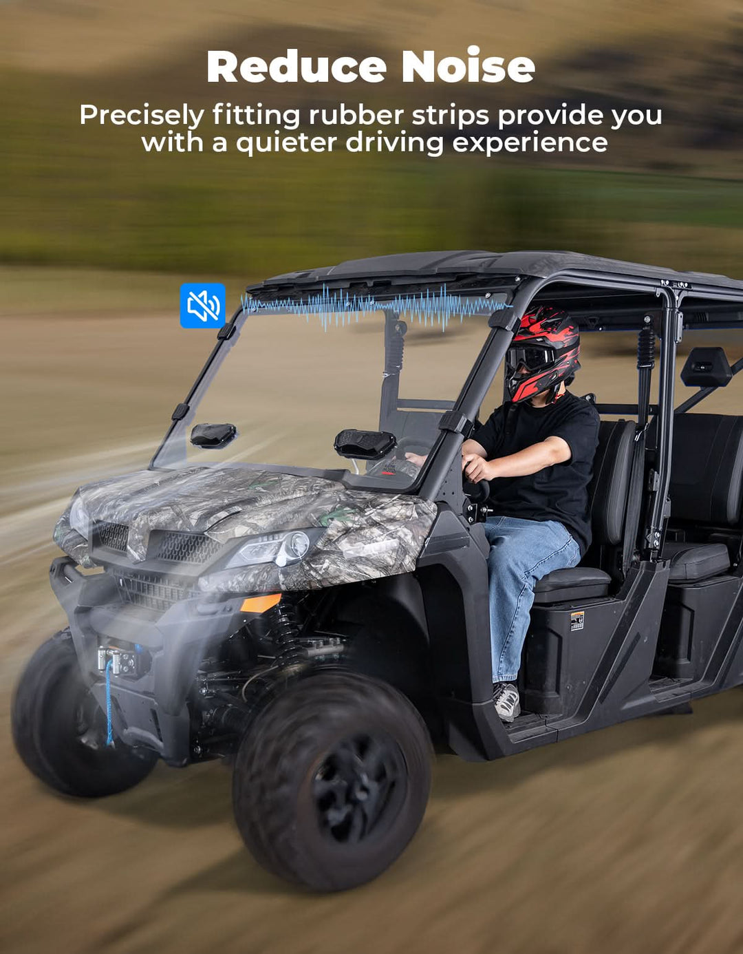 Vented Front Windshield for CFMOTO UFORCE 1000|1000 XL 2022-2025 - Kemimoto