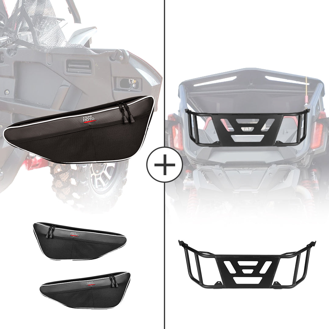 Door Bags & UTV Bed Tailgate for Talon 1000r 1000x 1000x-4 – Kemimoto