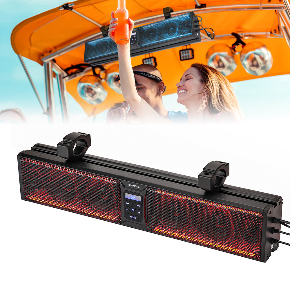 Speaker 26 Inch RGB Bluetooth Sound Bar for Boats