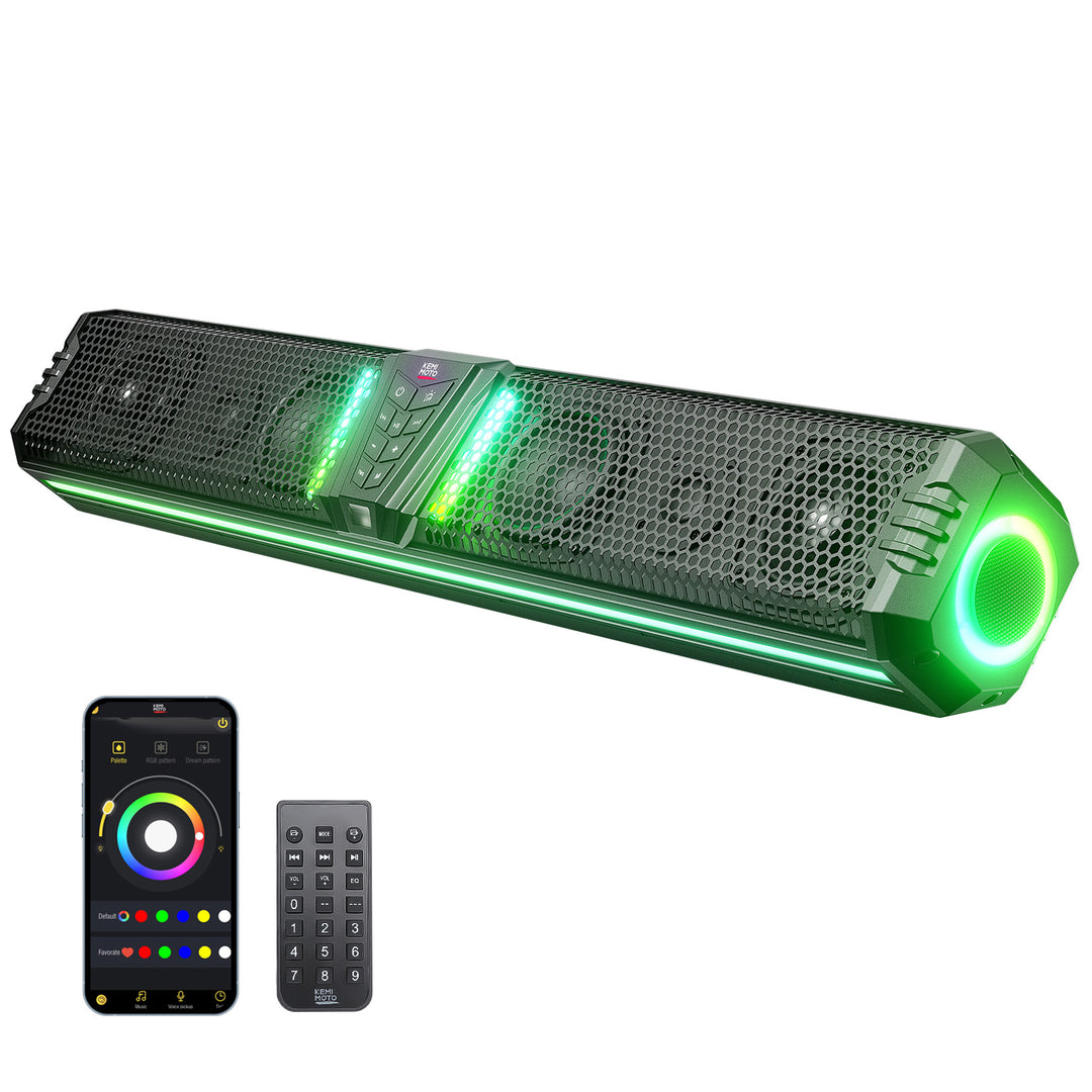 KEMIMOTO Midnight 80 32-inch 6-Speaker RGB UTV Sound Bar - Kemimoto