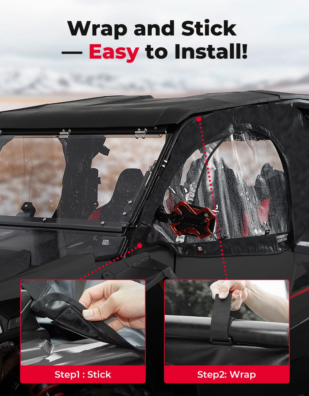 UTV Soft Cab Enclosure for 2024/2025+ Polaris RZR XP 1000 - Kemimoto
