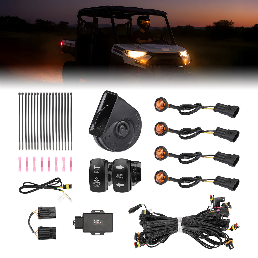 UTV Turn Signal Kit for 2018+ Ranger XP 1000/Crew/2014-2023 RZR XP 1000 - Kemimoto