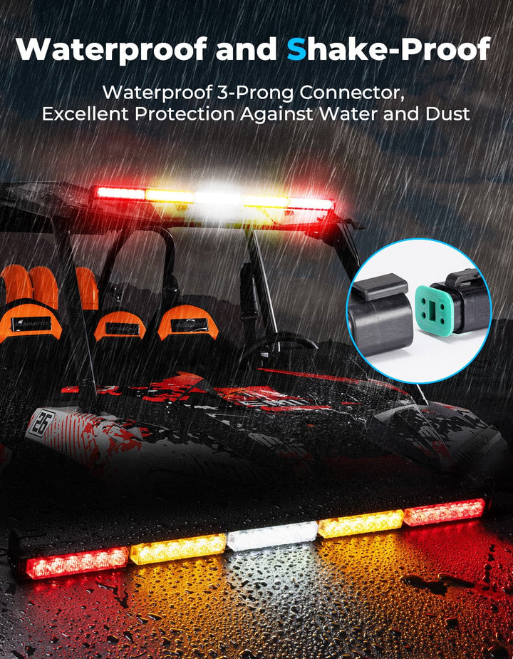 30 inch UTV Chase Light Bar for Can-Am | Polaris | CFmoto | Kawasaki - Kemimoto